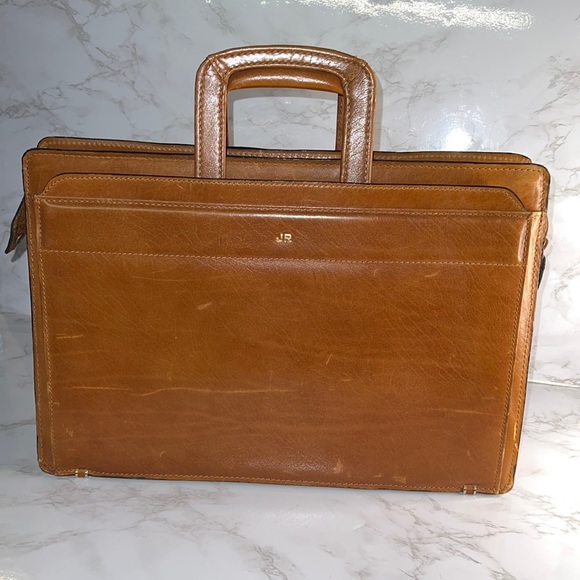 Hey JR Wants This Awesome Leather Briefcase! Very Smart with Slide Down Handels